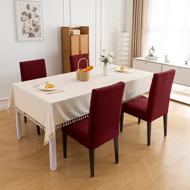 Wrapiq Solid Chair Cover (Maroon) - Set Of Four media 1
