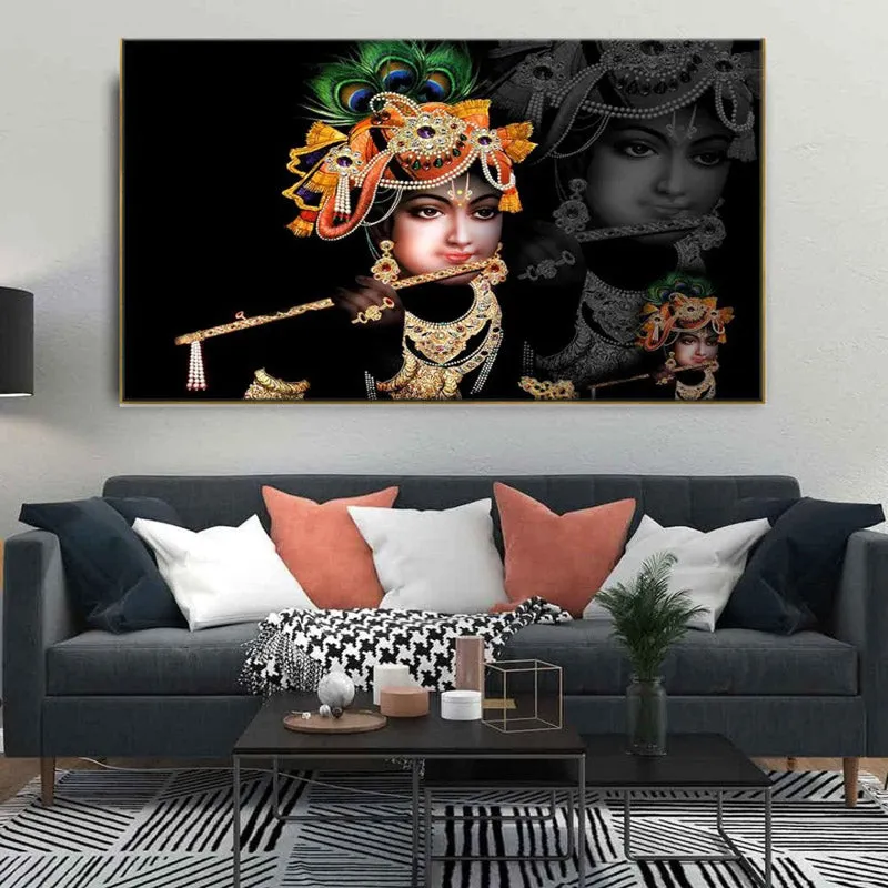 Divine Kanhayya Canvas Wall Painting media 1