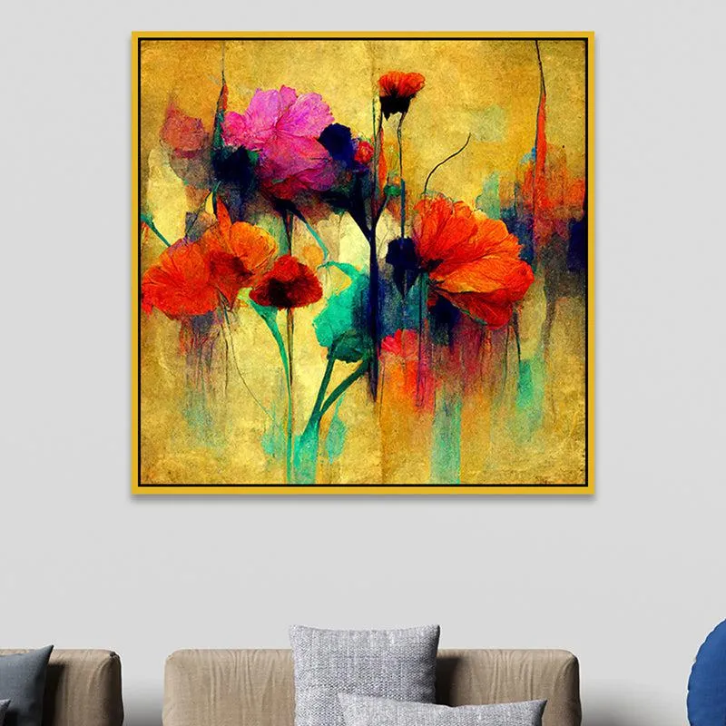 Origami Flowers Wall Painting media 4
