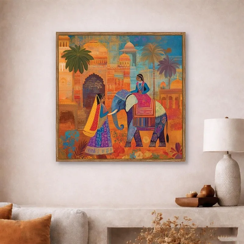 Royal Gaj Canvas Wall Art With Frame media 3