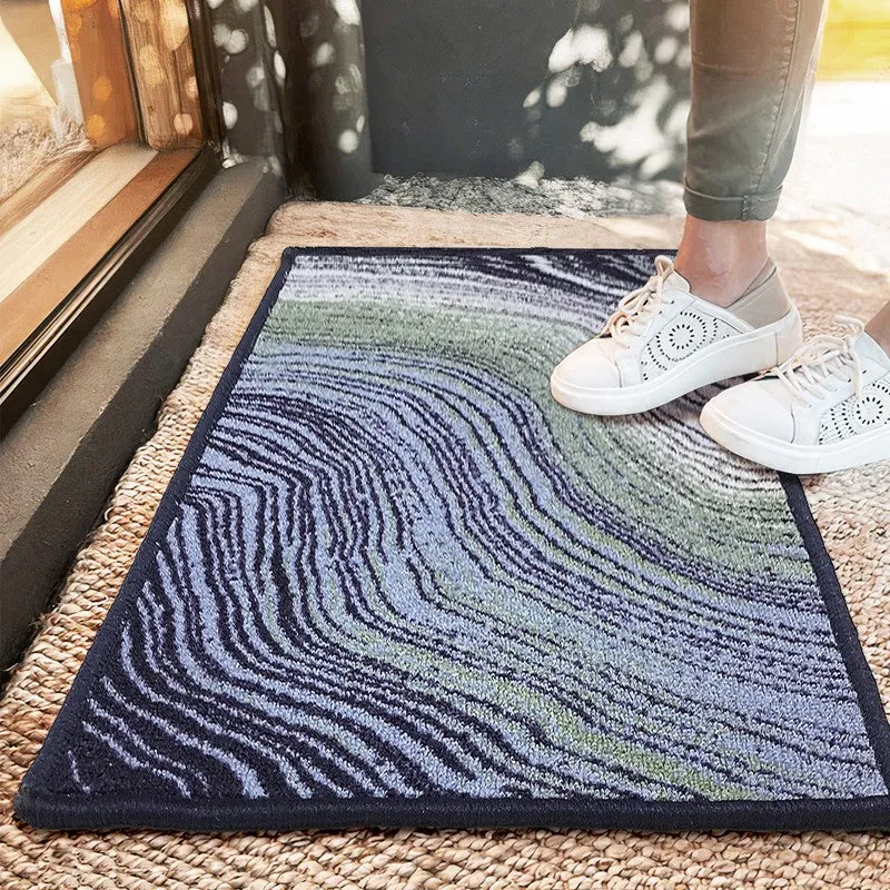 Lynk Abstract Nylon Door Mats - Blue media 1