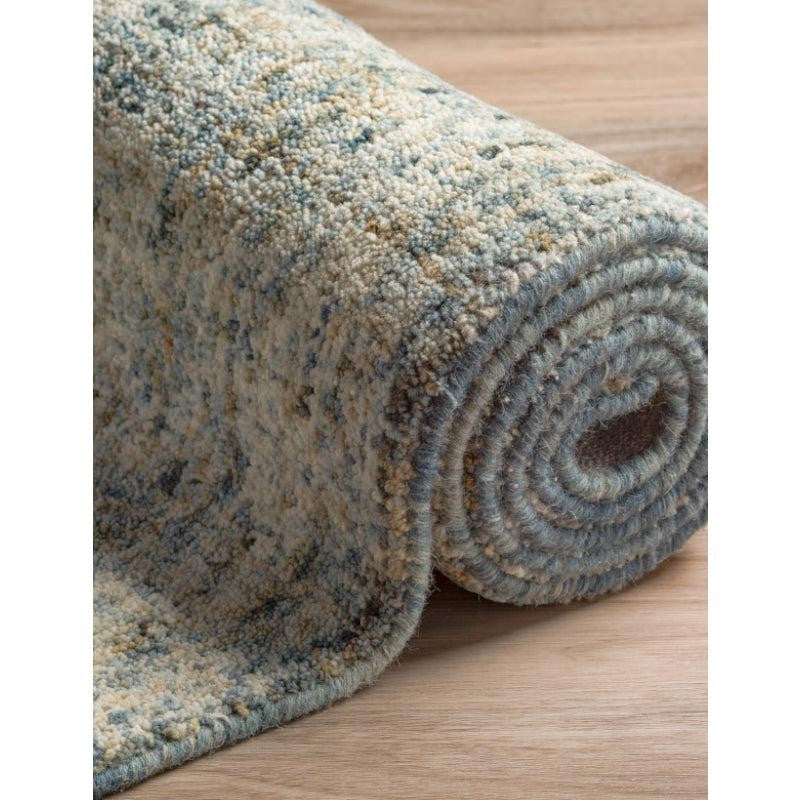 Handloom Hand Tufted Harmony Wool Rug - Blue & Brown media 7