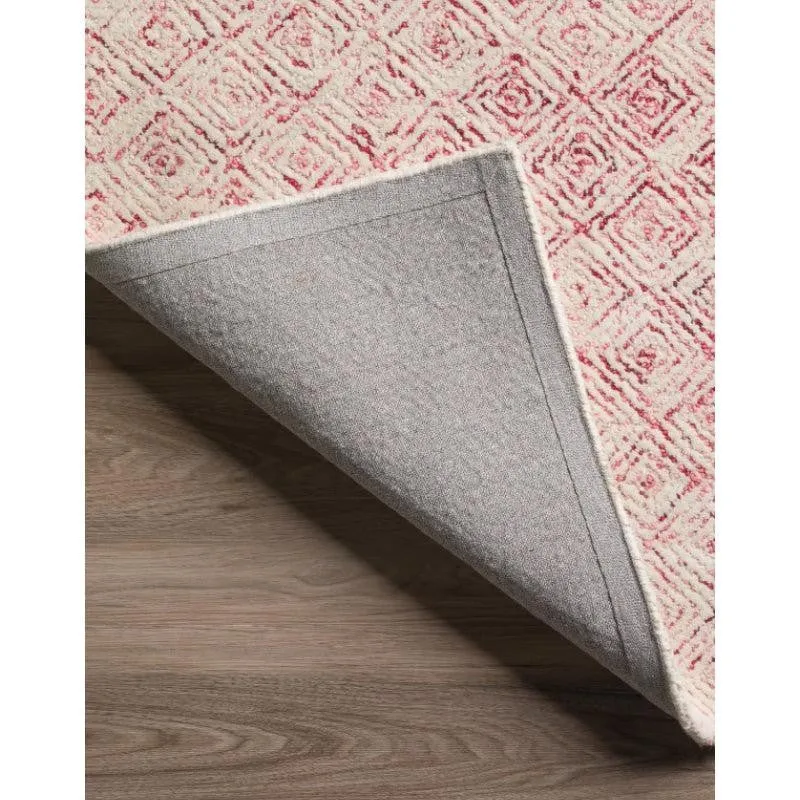 Timeless Textures Hand Tufted Wool Rug - Pink & White media 5