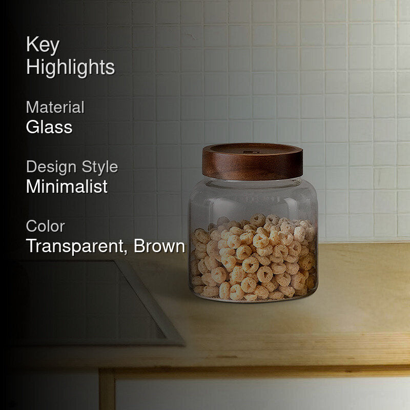 Bergner Crystal Seal Airtight Glass Storage Jar - 1300 mL media 2