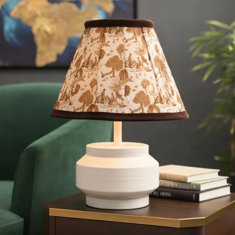 Sienna Accent Cotton Table Lamp - Brown media 3