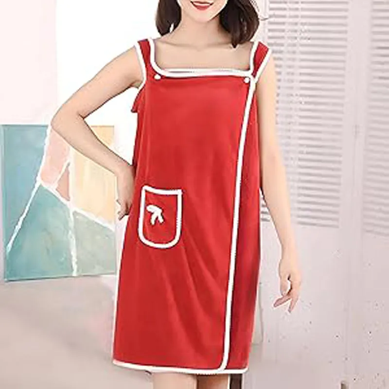 Velvessa Microfiber Bath Wrap - Red media 1