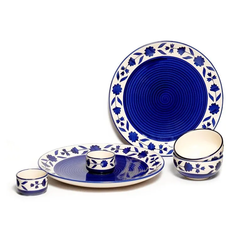 Clayora Miro Ceramic Dining Set (Blue) - 6 Piece Set media 3