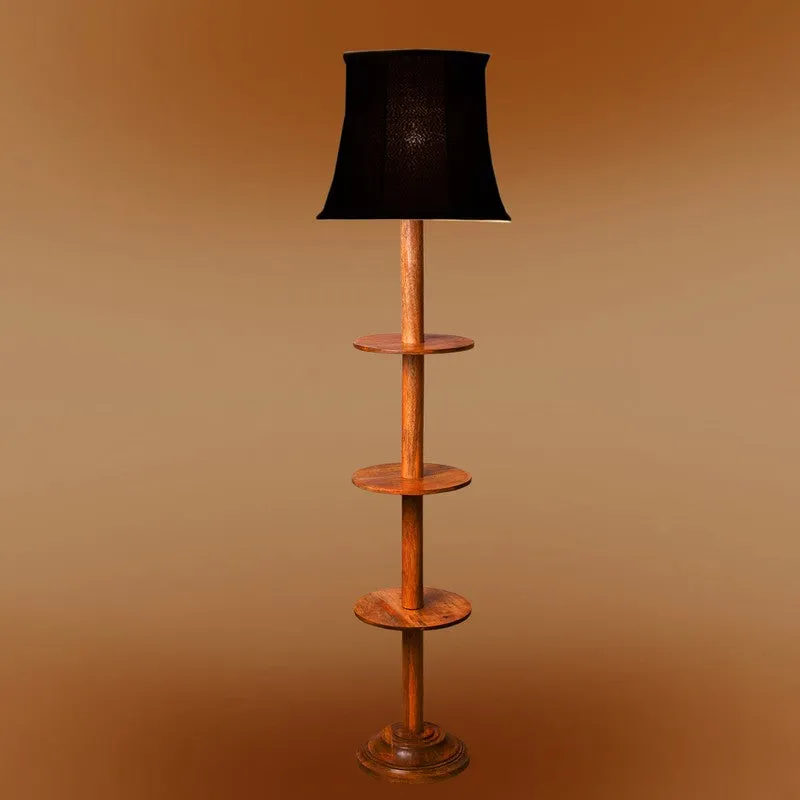 GlowDock Column Wooden Floor Lamp - Black media 7