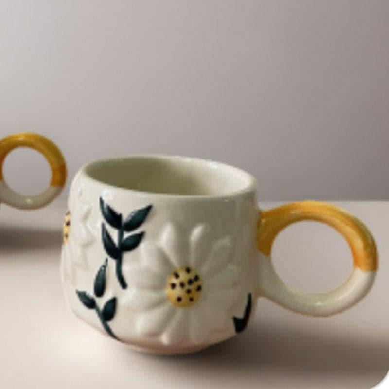 Daisy Ceramic Coffee Mug (300 mL Each) media 6