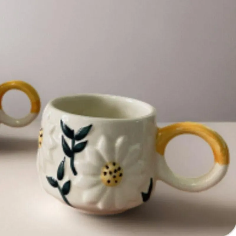 Daisy Ceramic Coffee Mug (300 mL Each) media 6