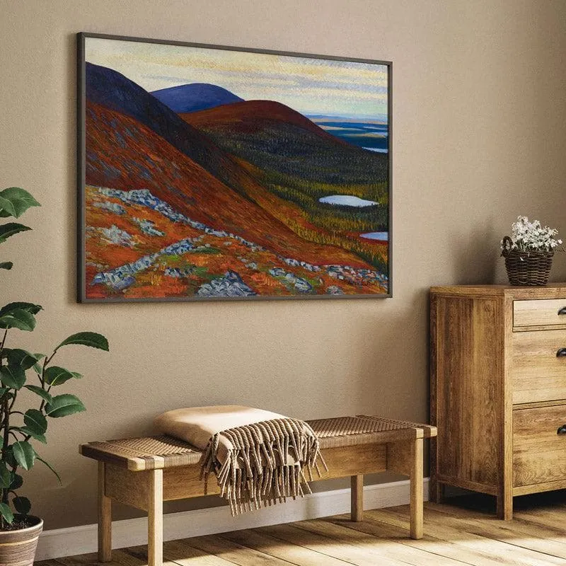 Autumn Wonder Landscape Canvas Wall Painting - Black Frame media 5
