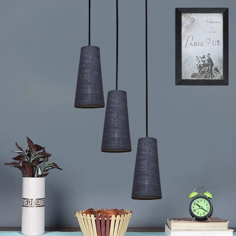 Nordic Neutral Triple Metal Ceiling Lamp - Grey media 3
