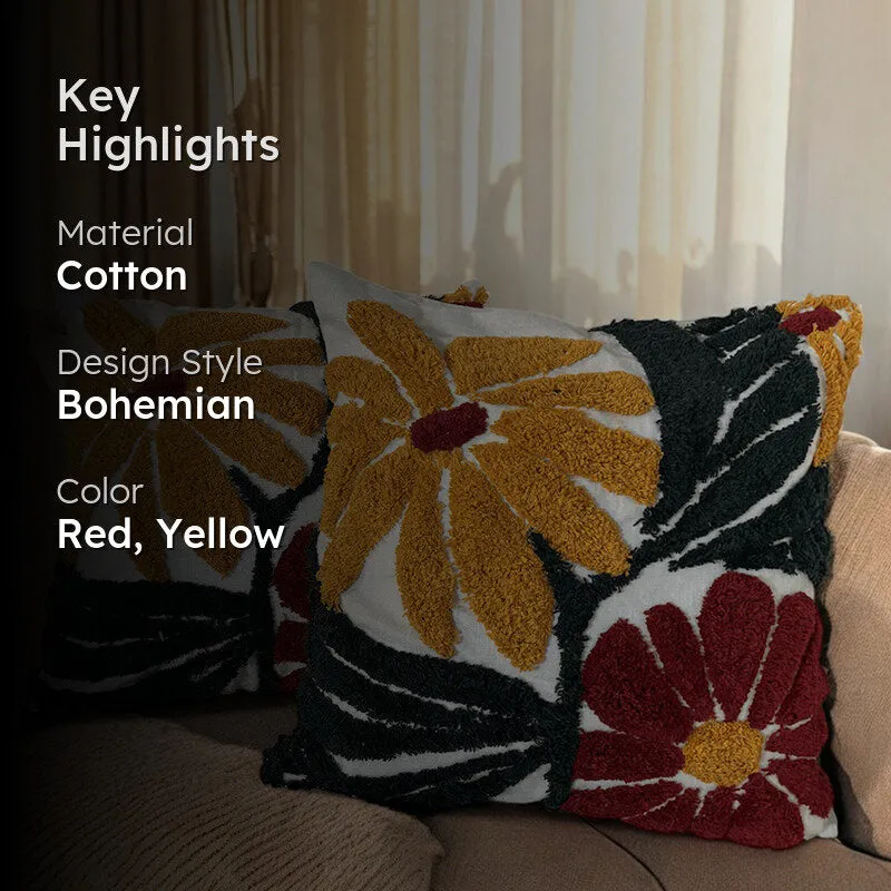 Petal Sunshine Tufted Cushion Cover Set - Set Of Two media 2