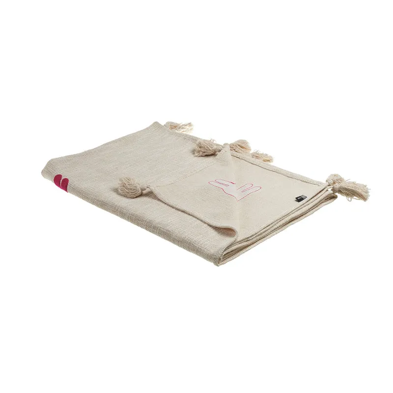 Woven Whim Tufted Cotton Throw - Pink media 5