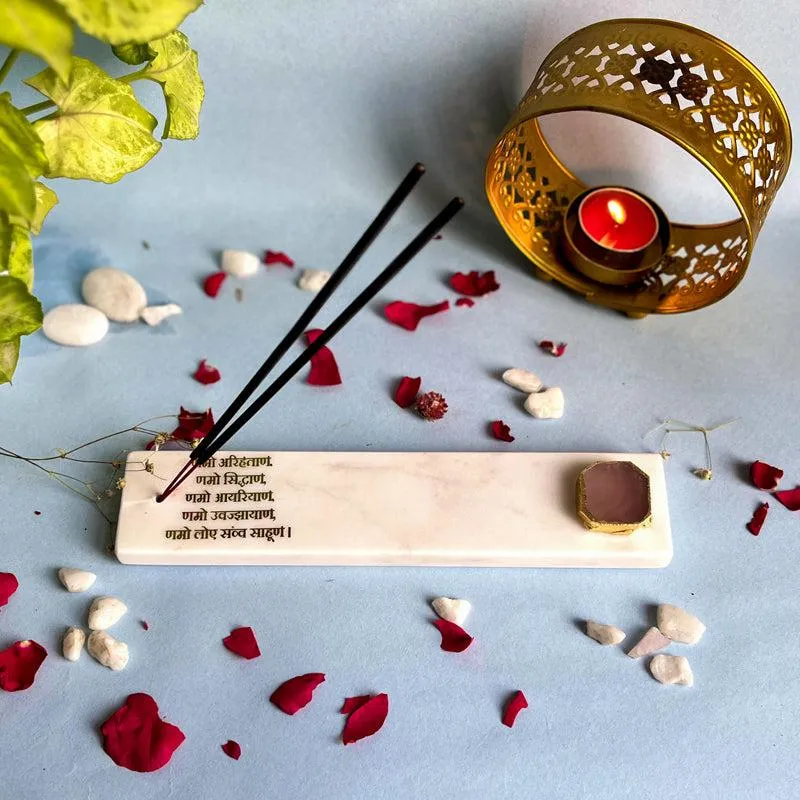 Namokar Incense Holder With Rose Quatrz Plating - Pink media 4