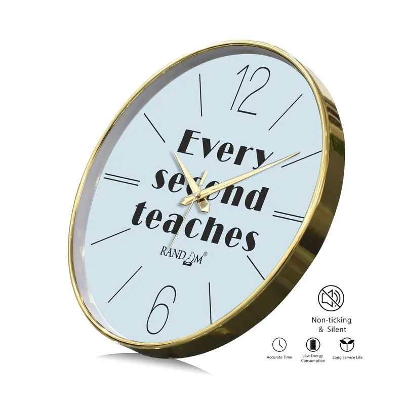 Every Second Teaches Round Analog Wall Clock - Blue media 7