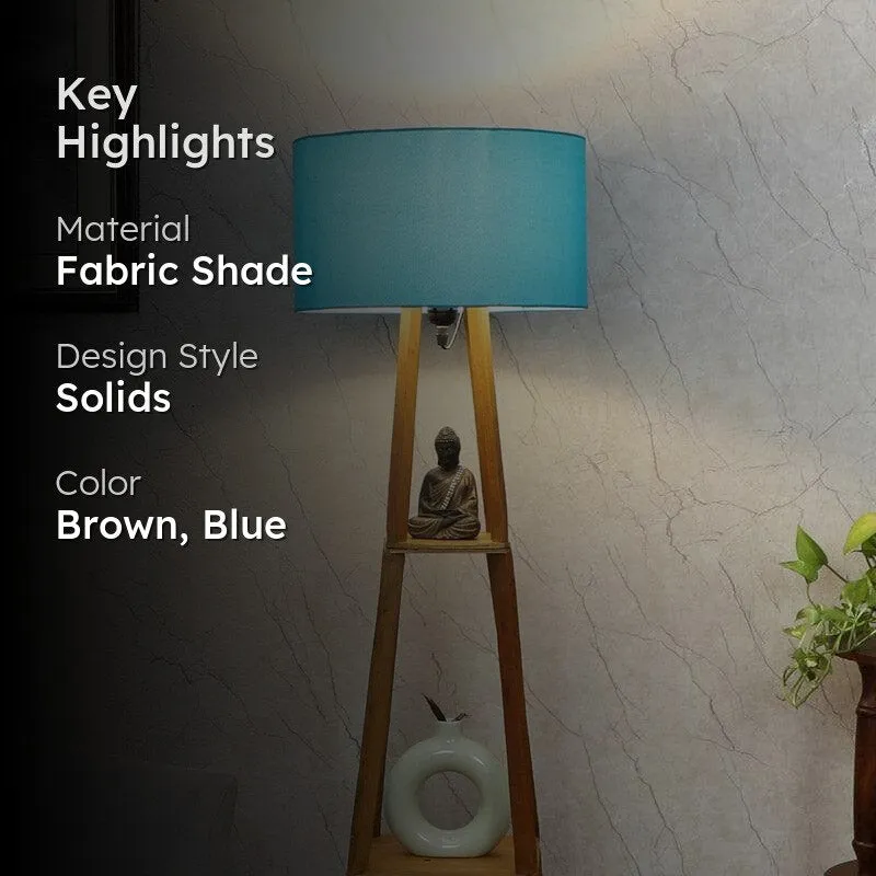 Blace Netima Floor Lamp With Shelf - Teal media 2