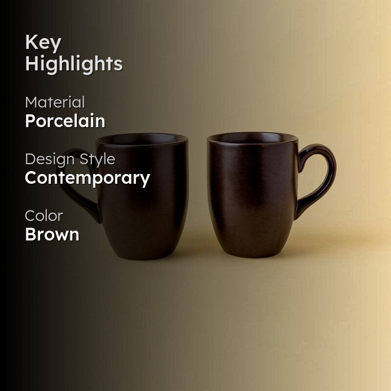 Perky Porcelain Coffee Mug (300 mL Each) - Set of Two media 2