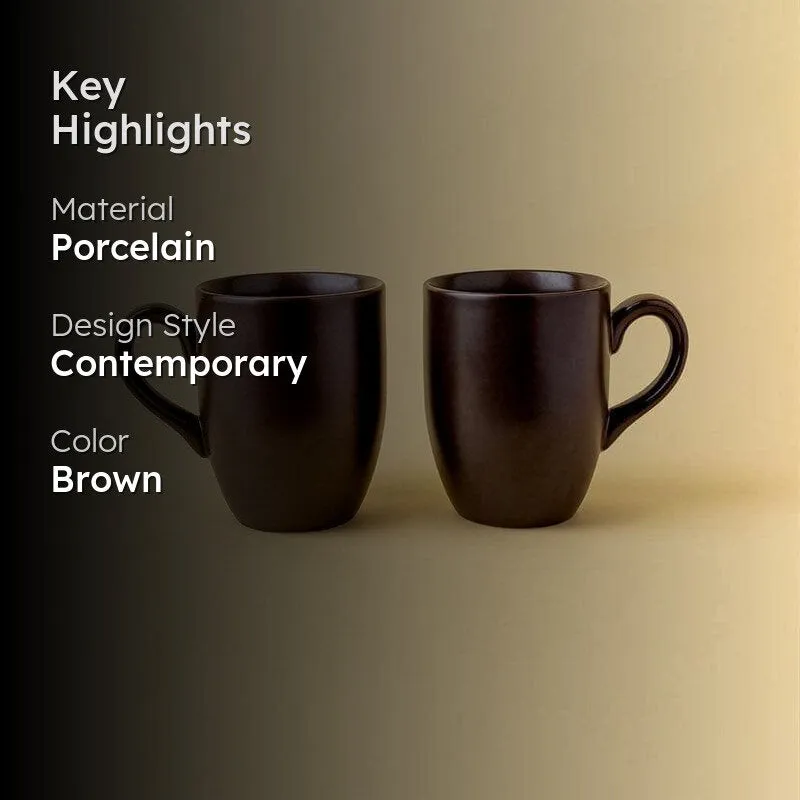 Perky Porcelain Coffee Mug (300 mL Each) - Set of Two media 2