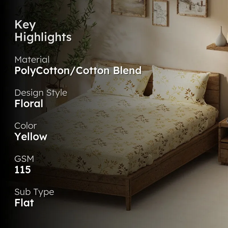 Wyricon Bedsheet (Yellow) - 115 GSM media 2