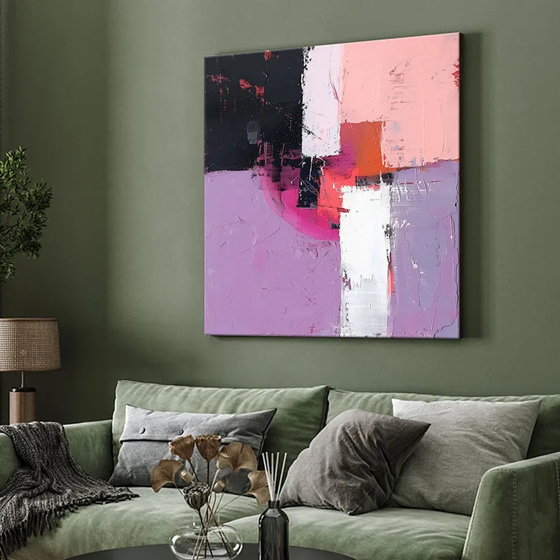 Pastel Playful Abstract Wall Painting media 4