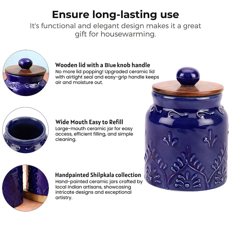 Taru Ceramic Jar (500 mL Each) - Set Of Two media 3