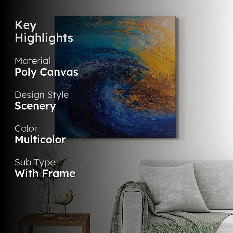 Seismic Sea Wave Wall Painting media 2