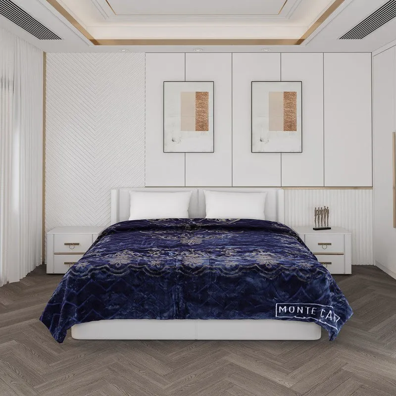 Monte Carlo Autumn Embrace Blanket (Blue) - 950 GSM media 5