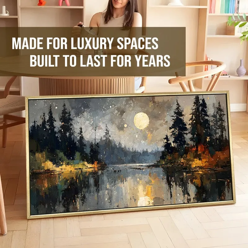 Silent Pines Canvas Wall Painting With Frame media 5