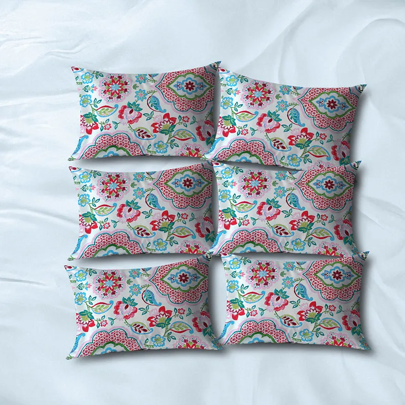 Scarlet Petals Pillow Cover - Set Of Six media 1