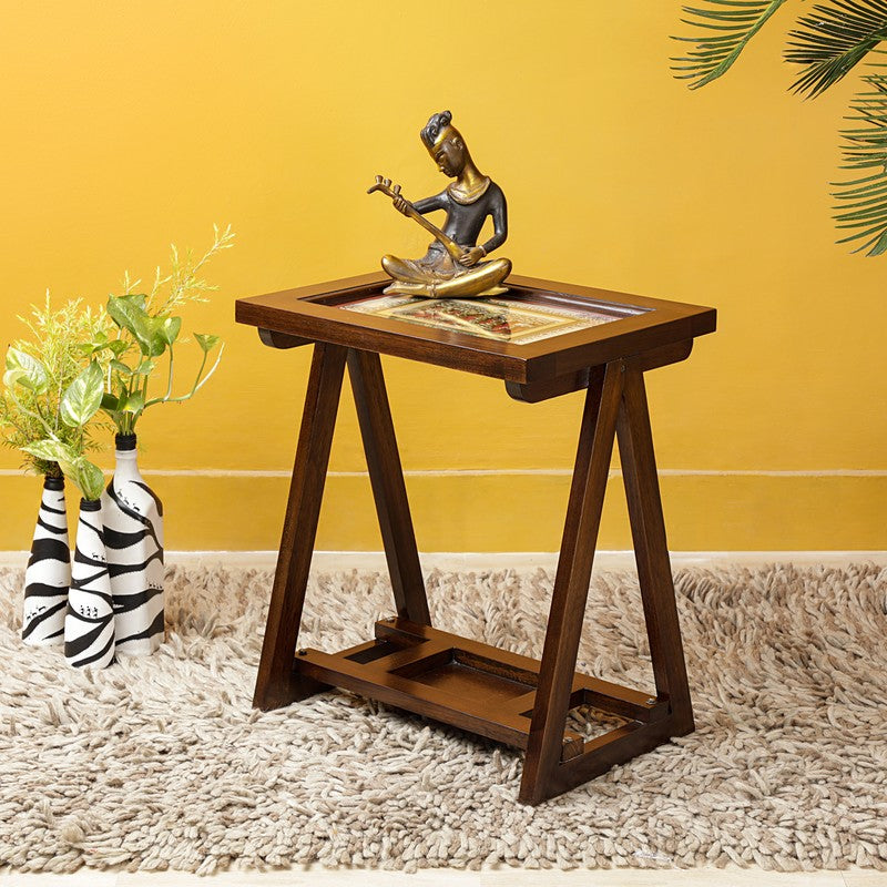 Tulip Teak Wood Side Table