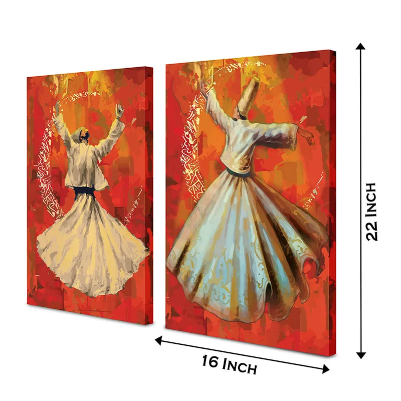 Sufi Dancers Wall Art - Set Of Two media 6