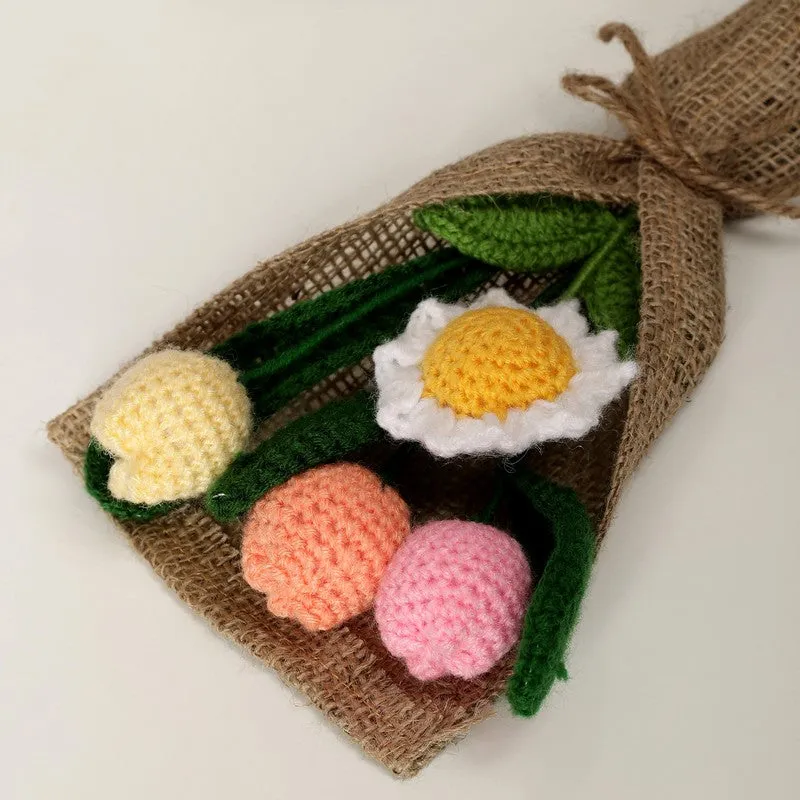 Crochet Handmade Tulip Love Bouquet - Set Of Four media 6