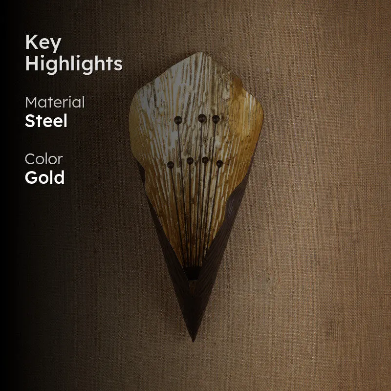 Tulip Touch Wall Candle Holder - Gold media 2