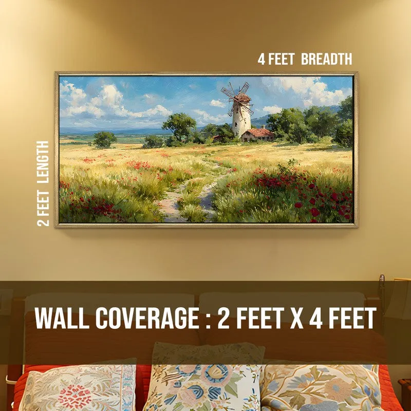 Windmill Watch Canvas Wall Painting With Frame media 9