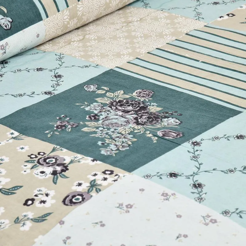 Moorah Cotton Bedsheet (Blue,White) - 160 TC media 5
