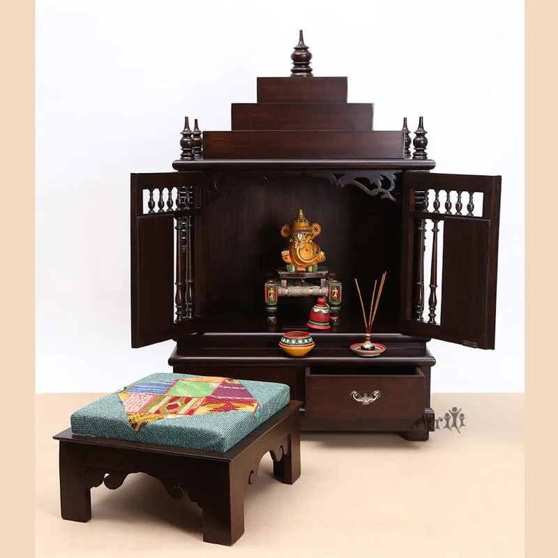 Devotion Space Teak Wood Mandir media 4