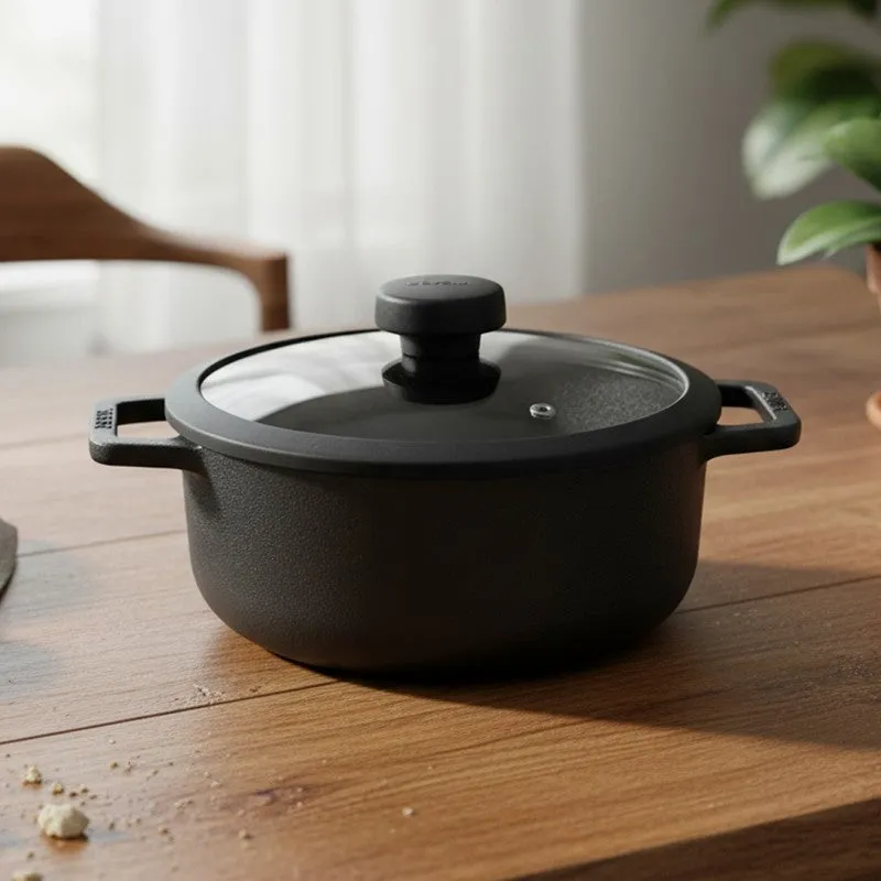 Meyer Cast Iron Cooking Pot with Lid - 2800 ML media 1