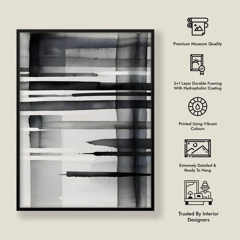Ink Currents Framed Canvas Wall Painting media 7