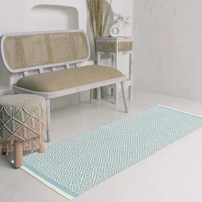 Earthica Cotton Runner Rug - Sky Blue media 3
