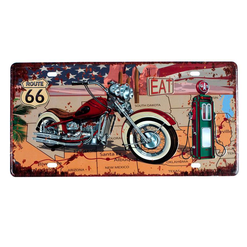 Route66 Chopper Gasoline Metal Wall Accent media 3