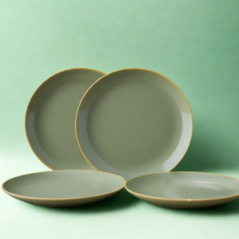 Ceramic Dinner Plates (Green) - Set of Four media 5