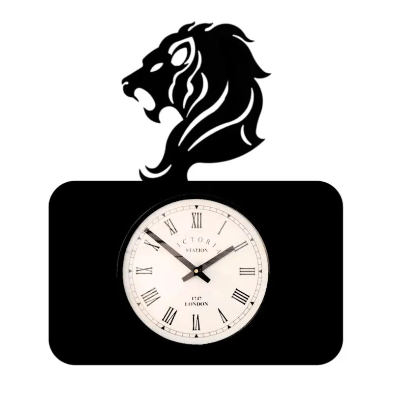 Leo Steel Analog Wall Clock - Black media 4