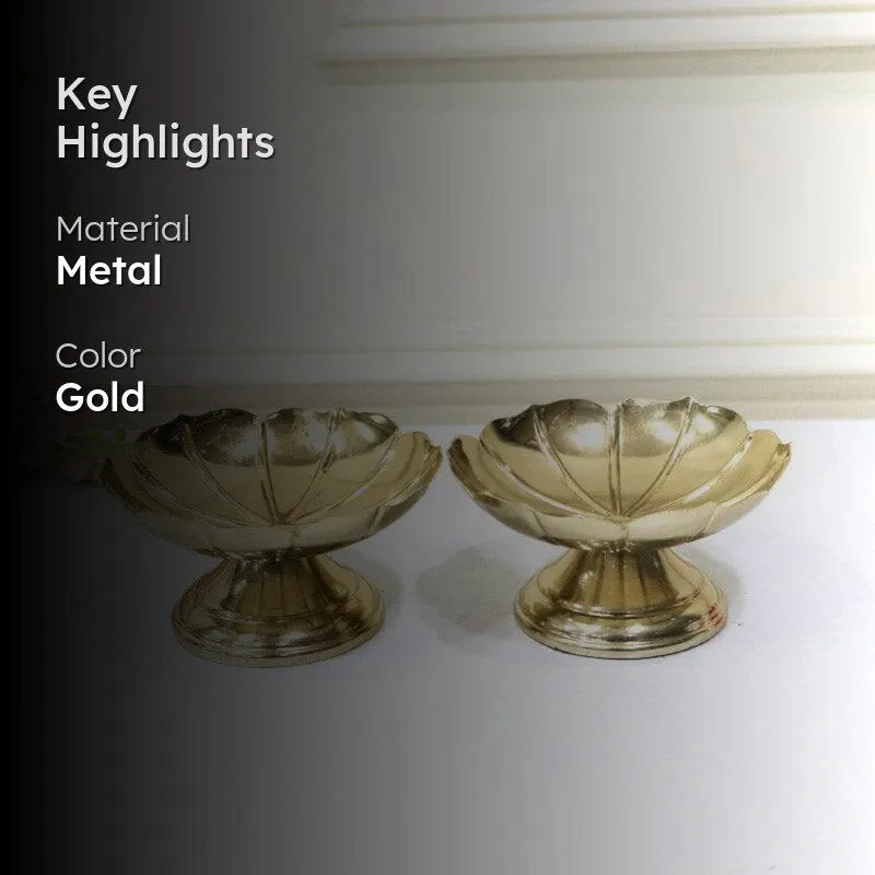 Yasha Floral Diya - Set Of Two media 2