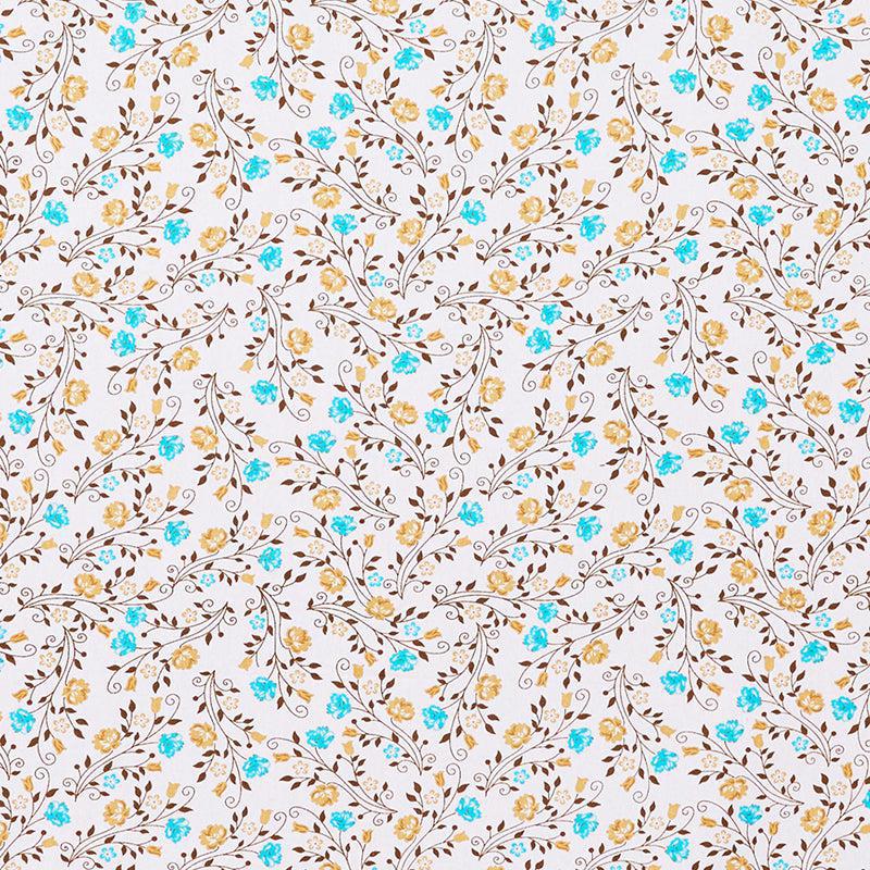 Petal Pavilion Floral Cotton Diwan Set - Blue media 4