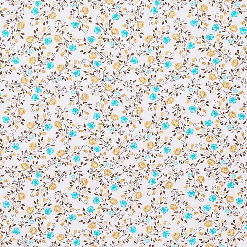 Petal Pavilion Floral Cotton Diwan Set - Blue media 4