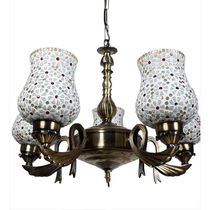 Dinara Vistara Mosaic Golden Antique Ceiling Lamp media 3