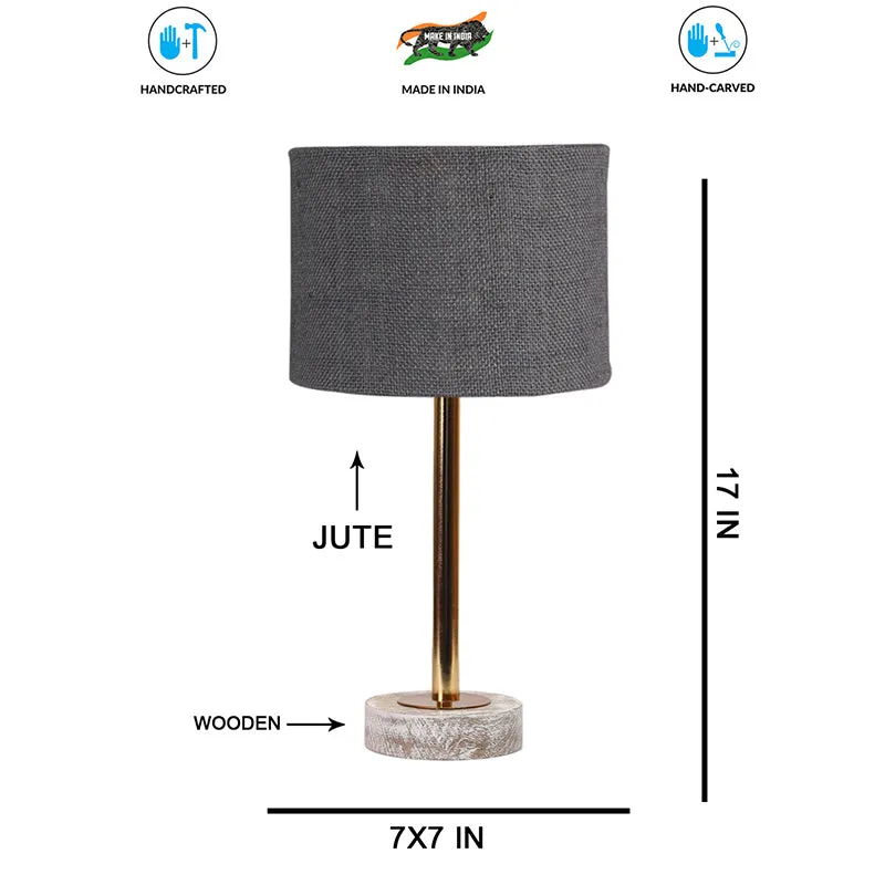 Sienna I Rodin Wooden Table Lamp - Grey,Gold,White media 7