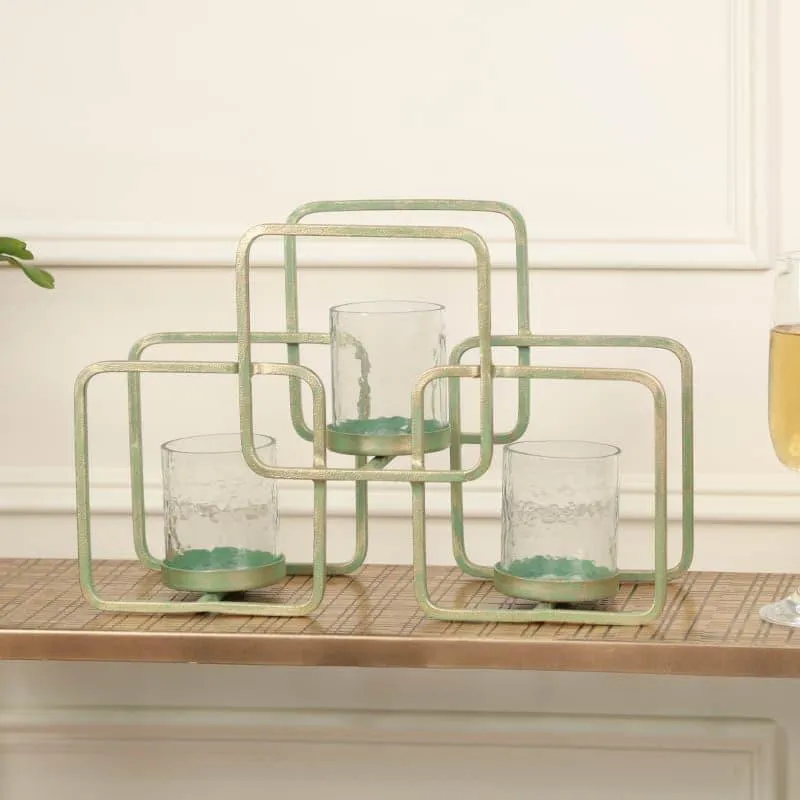 Bella Turquoise Candle Holder - Set Of Three media 3