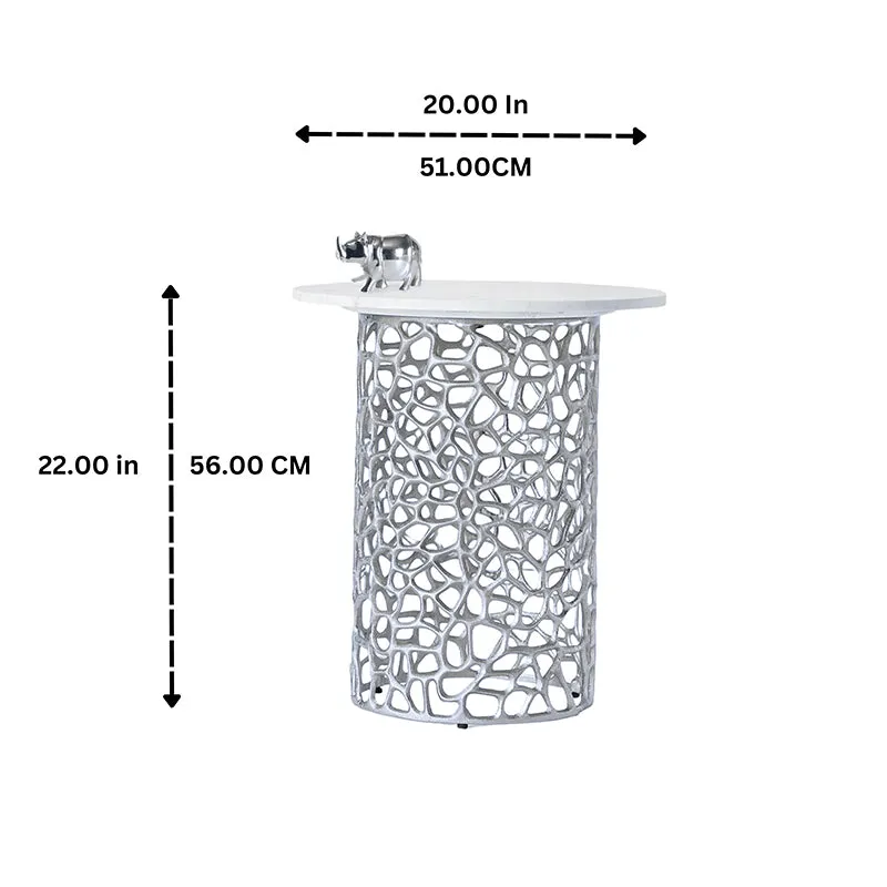 Intrica Tall Neo Aluminum Side Table - Silver media 8